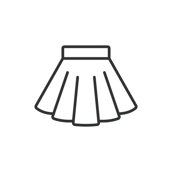 Skirt Icon Line Design Fashion Style Women Mini Midi Clothing — Stock Vector
