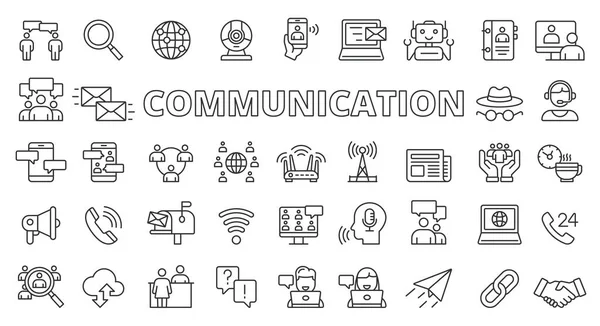 Дизайн Линий Связи Connection Network Team Video Call Contact Correspondence — стоковый вектор