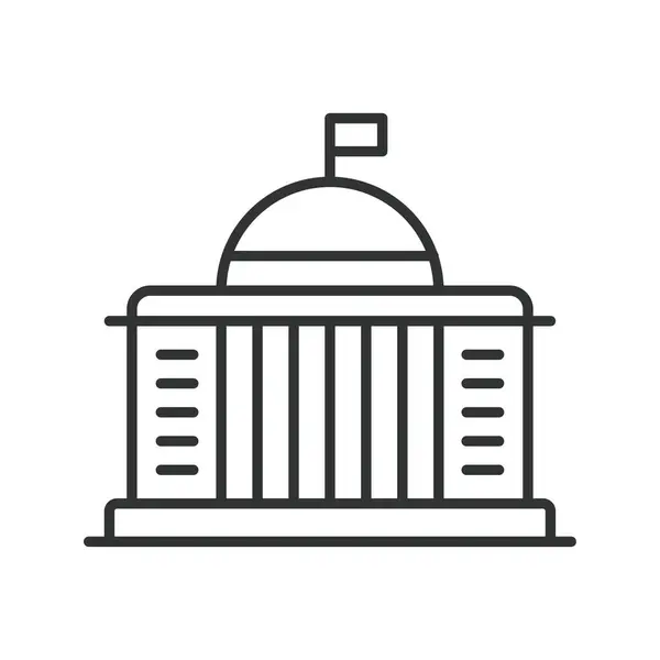 Проектирование Иконок Правительственных Зданий Капитолий Архитектура Мэрия Муниципальное Здание Здание Векторная Графика