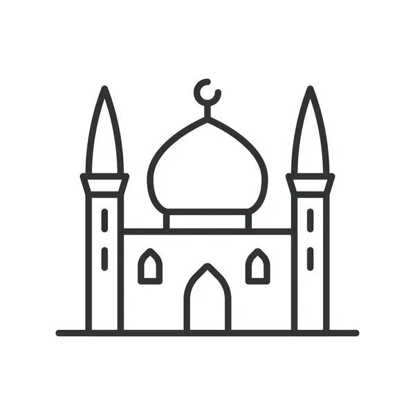 Дизайн Иконок Мечети Исламский Религия Поклонение Молитва Минарет Векторная Иллюстрация Лицензионные Стоковые Векторы