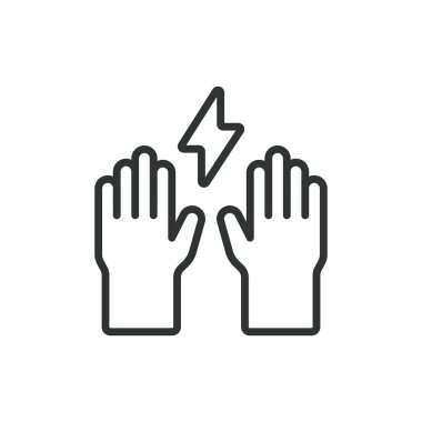 Koruyucu eldivenler, sıra dizilişinde. Koruyucu eldivenler, eldivenler, koruma, güvenlik, el, giyim, beyaz arka plan vektörü üzerinde çalış. Koruyucu eldivenler düzenlenebilir vuruş simgesi