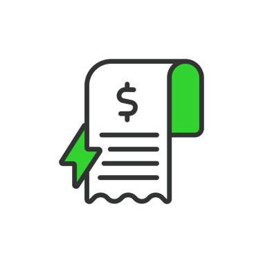 Kamu hizmetleri, hat tasarımı, yeşil. Beyaz arkaplan vektör hizmetleri, hizmetler, Altyapı, Kamu, Güç, Su Elektriği düzenlenebilir vuruş simgesi