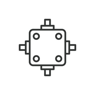 Bağlantı kutusu, sıra dizaynında. Bağlantı, kutu, elektrik, bağlantı, terminal, kablolama, beyaz arkaplan vektörü bağlantı kutusu düzenlenebilir vuruş simgesi