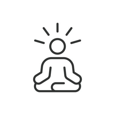 Yoga, sıra dizaynında. Yoga, meditasyon, asana, esneme, denge, farkındalık, beyaz arkaplan vektörü Yoga düzenlenebilir vuruş simgesi üzerinde rahatlama