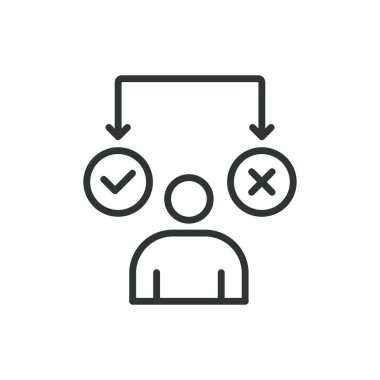 Davranış, çizgi tasarımı. Davranış, Eylemler, Davranış, Davranışlar, Alışkanlıklar, Tavır, Beyaz arkaplan vektörü Davranış düzenlenebilir vuruş simgesi üzerindeki tepkiler