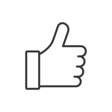 Baş parmaklar yukarı, sıra dizaynı. Başparmaklar yukarı, onay, anlaşma, olumlu, geri bildirim, beyaz arka plan vektöründe başarı. Düzenlenebilir vuruş simgesini Başparmaklar Yukarı