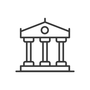 Finansal bankacılık, sıra dizaynında. Bankacılık, finans, yatırım, tasarruf, işlemler, para birimi, beyaz fon vektörü hesapları. Finansal bankacılık düzenlenebilir vuruş simgesi