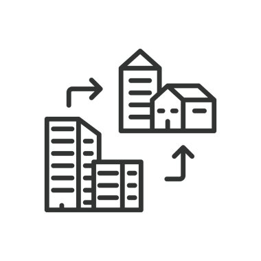 Büyük Şirketler Küçük Yatırımlar, Satır Tasarımı ikonu. Yatırım, sermaye, fırsat, beyaz arka plan vektörü geliştirme. Büyük şirketler Küçük düzenlenebilir vuruş simgesine yatırım yapın