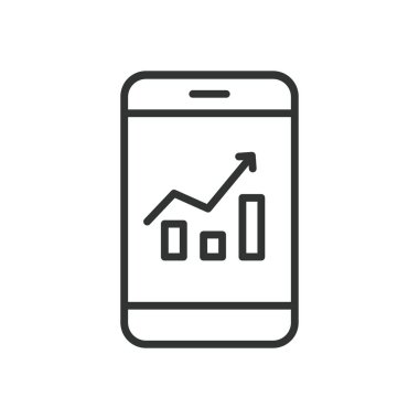 Kullanıcılar için istatistik, satır tasarımı simgesi. İstatistik, kullanıcılar, analiz, veri, ölçüm, performans, beyaz arkaplan vektörü kavrayışı. Düzenlenebilir vuruş simgesi kullanıcıları için istatistik