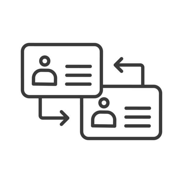 Обновление лицензии, иконка в дизайне линии. Лицензия, продление, документ, обновление, официальный, карточка, процедура на белом фоне вектора. Значок обновления лицензии редактируемый штрих