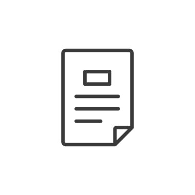 Biçim şablonu, satır tasarımı simgesi. Biçim, şablon, belge, düzen, boş, tasarım, beyaz arkaplan vektöründeki yapı. Düzenlenebilir şablon vuruş simgesi oluştur