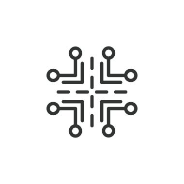 Yönlendirme, çizgi tasarımı ikonu. Yönlendirme, ağ, bağlantı, harita, navigasyon, internet, beyaz arkaplan vektörü yönlendirme düzenlenebilir vuruş simgesi üzerindeki yol