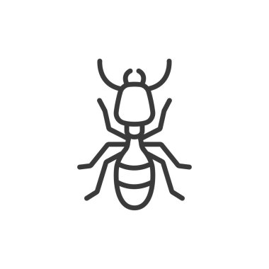 Termit, tasarım simgesi. Termit, böcek, koloni, ahşap, hasar, zararlı böcek, beyaz arka plan vektörü Termit düzenlenebilir vuruş simgesi üzerindeki kanatlar