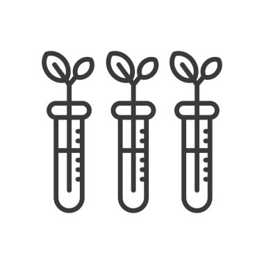 Sıra dizaynında çiftçilik laboratuarı ikonu. Çiftçilik, laboratuvar, araştırma, tarım, bilim, teknoloji, analiz, beyaz arka plan vektörü mahsulü. Çiftlik laboratuarı düzenlenebilir vuruş simgesi