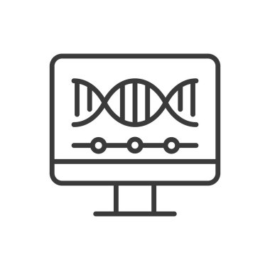Satır tasarımında akıllı tarım modifikasyonları simgesi. Akıllı, çiftçilik, modifikasyonlar, tarım, sistem, yenilik, beyaz arka plan vektörü teknolojisi. Akıllı tarım modifikasyonları düzenlenebilir vuruş simgesi