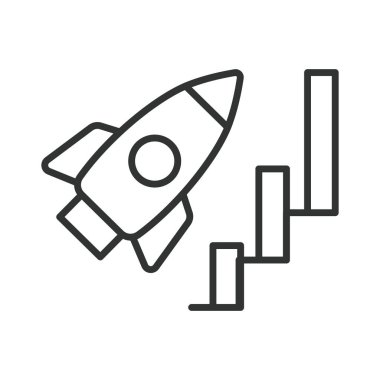 Kariyer başarısı, tasarım ikonu. Kariyer, başarı, başarı, hedef, profesyonel, büyüme, beyaz arka plan vektöründe liderlik. Kariyer başarısı düzenlenebilir vuruş simgesi