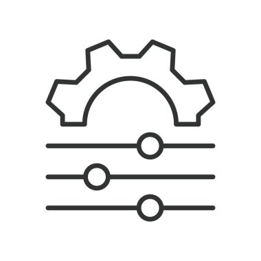 Ayarlama, satır tasarımı simgesi. Beyaz arkaplan vektörüne göre ayarlanıyor, değiştiriliyor, değiştiriliyor, değiştiriliyor, güncelleniyor, geliştiriliyor, özelleştiriliyor. Ayarlama, satır tasarımı düzenlenebilir vuruş simgesi simgesi