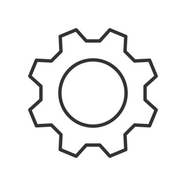 Ayarlar, satır tasarımı simgesi. Kurulum, yapılandırma, kurulum, tercihler, düzenleme, ayarlama, beyaz arkaplan vektöründeki sistem. Ayarlar, satır tasarımı düzenlenebilir vuruş simgesi simgesi