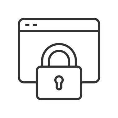 Satır tasarımında giriş simgesi. Giriş, erişim, kimlik doğrulama, şifre, kullanıcı, imza, beyaz arkaplan vektörü referansları. Satır tasarımı düzenlenebilir vuruş simgesinde giriş simgesi