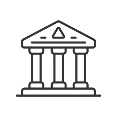 Mimari, çizgi tasarımı ikonu. Mimari, bina, tasarım, yapı, yapı, yapı, plan, beyaz arkaplan vektörü düzenlenebilir vuruş simgesi üzerine mimar