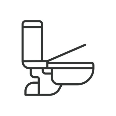 Tuvalet, tasarım ikonu. Tuvalet, tuvalet, banyo, tuvalet, tuvalet, temizlik, hijyen, sifon beyaz arka plan vektörü Tuvalet yenilebilir vuruş ikonu