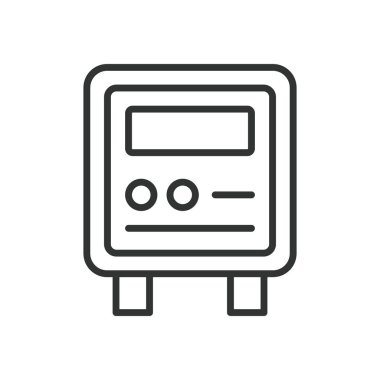 Sulama denetçisi, satır dizaynı simgesi. Sulama denetleyici, sulama denetleyici, akıllı sulama, beyaz arka plan vektöründe r. Sulama denetleyici, satır dizaynı simgesi, düzenlenebilir vuruş simgesi