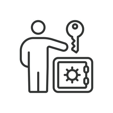 POS-Kanıt Kazık, satır dizaynında simge. POS, kazığın kanıtı, kazık saplama, kripto para birimi beyaz arka plan vektörüne bağlı. POS-Kanıt Kazığı, düzenlenebilir vuruş simgesi