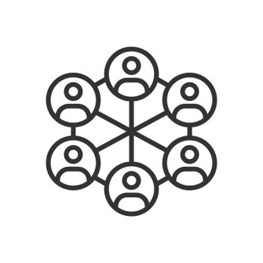 Merkezi olmayan finans, çizgi tasarımı ikonu. Merkezi olmayan finans, defi, kripto finans, beyaz arka plan vektöründe engellenmiş finans. Yerel finans, düzenlenebilir vuruş simgesi