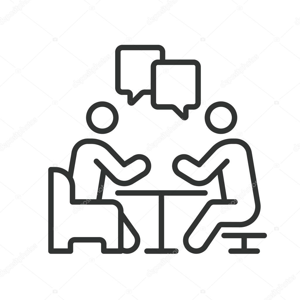 Therapy, icon in line design. Therapy, counseling, mental health, psychologist, psychotherapy, healing, emotional support on white background vector. Therapy editable stroke icon