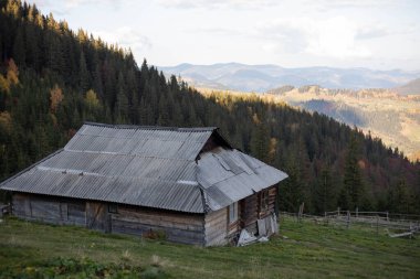 Sonbaharda resimsi geçen dağ manzarası