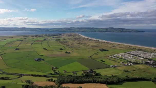 Widok Lotu Ptaka Ballerana Magilligan Irlandii Północnej Zjednoczone Królestwo — Wideo stockowe