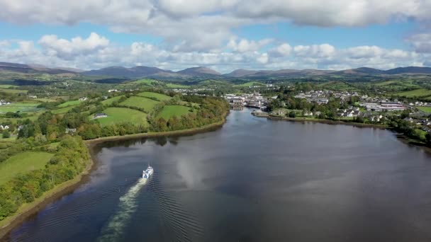 Vista Aérea Donegal Town Condado Donegal Irlanda — Vídeos de Stock