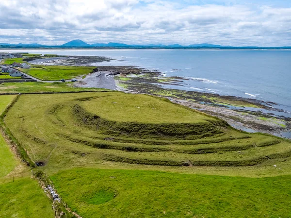 Aerial View Historical Hut Site Carrowhubbuck North Carrownedin Close Inishcrone — стокове фото