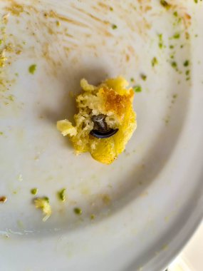 Endüstriyel gıdalarda bulunan mekanik üretim parçaları kavramı.