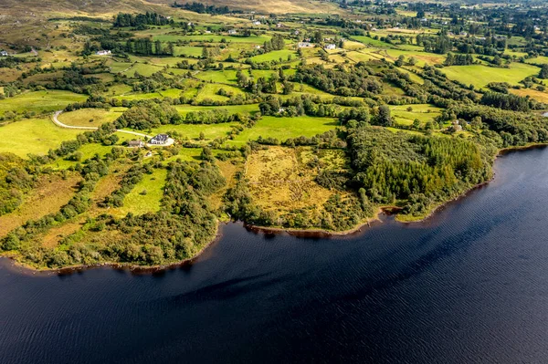 Flygfoto Över Sjön Eske Donegal Irland — Stockfoto