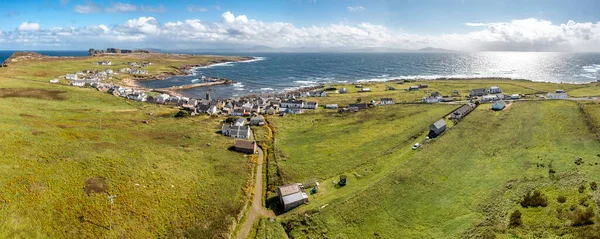 Aerial View Settlement Baile Thiar West Town Tory Island Harbour — Stock Photo, Image