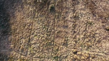 Donegal, İrlanda 'daki Bonny Glen yakınlarındaki Peatbog' un hava manzarası