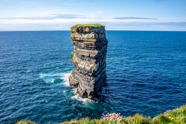 Dun Briste Sea Stack Cliffs Downpatrick Head County Mayo Irlanda — Fotografia de Stock
