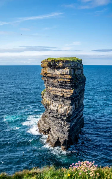 Dun Briste Sea Stack Klifów Downpatrick Head Hrabstwie Mayo Irlandia — Zdjęcie stockowe