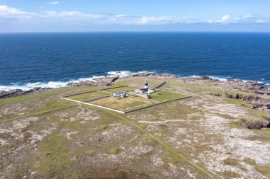 Aerial view of the Lighthouse on Tory Island, County Donegal, Republic of Ireland.