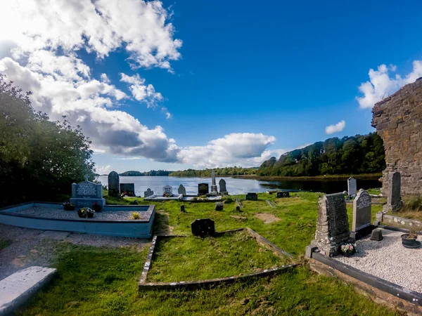 Town Donegalny Irlandia Wrzesień 2022 Historyczny Cmentarz Opactwa Donegal Został — Zdjęcie stockowe