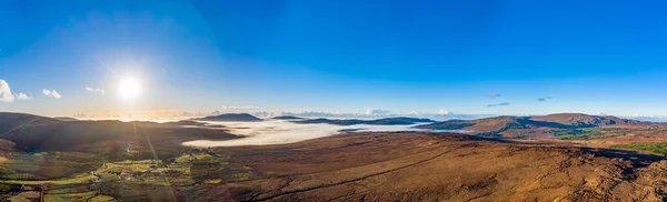 Donegal covered with fog from Crove upper to Teelin - Ireland.