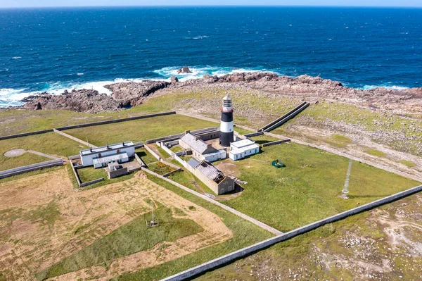 Aerial View Lighthouse Tory Island County Donegal Republic Ireland — Stock Photo, Image