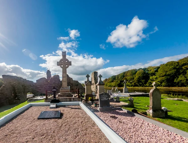 Donegal Twn Irsko Září 2022 Hřbitov Historického Opatství Donegalu Postavil — Stock fotografie