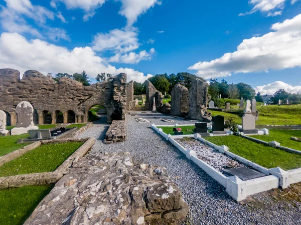 Den Historiska Klosterkyrkogården Donegal Som Byggdes Hugh Donnell 1474 Grevskapet — Stockfoto