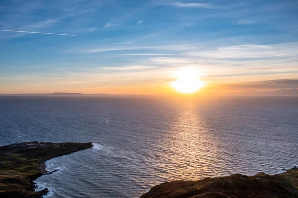 Όμορφο Ηλιοβασίλεμα Στη Χερσόνησο Muckross Head Περίπου Χλμ Δυτικά Του — Φωτογραφία Αρχείου