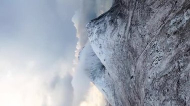 The snow covered Mount Errigal, the highest mountain in Donegal - Ireland