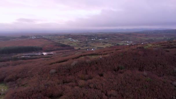 Increíble Amanecer Parque Eólico Loughderryduff Entre Ardara Portnoo Condado Donegal — Vídeo de stock