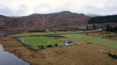 The GAA pitch close to Mount Errigal, the highest mountain in Donegal - Ireland