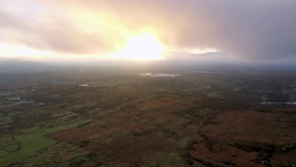 Aerial View Amazing Sunrise Clloney Portnoo County Donegal Ireland — Vídeos de Stock